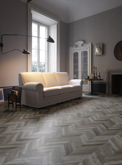 Skema Living Vision Syncro Parquet Ungherese Bianco Vintage